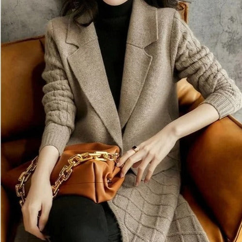W&W Mode Lange Strickjacke