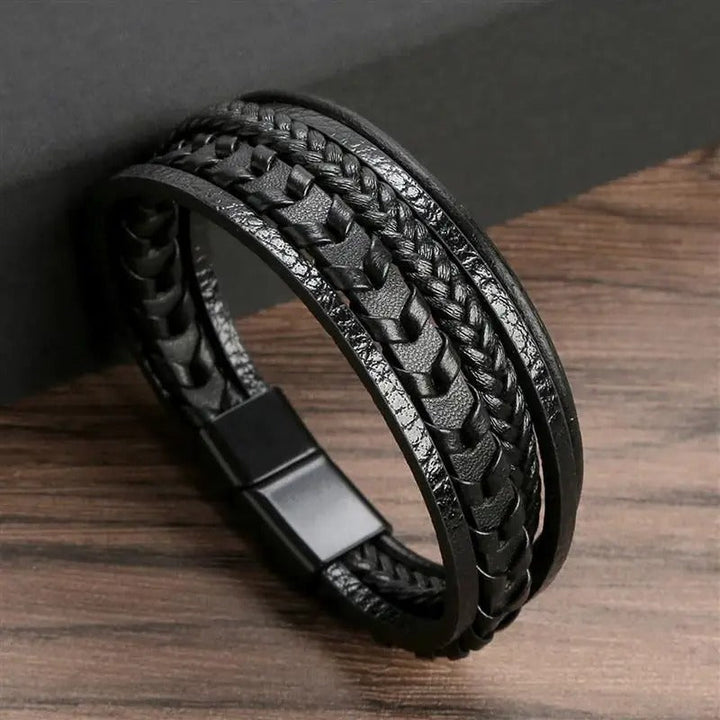 W&W Mode | Geflochtenes Lederarmband Mit Antikem Verschluss