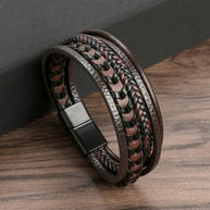 WW | Geflochtenes Lederarmband Mit Antikem Verschluss