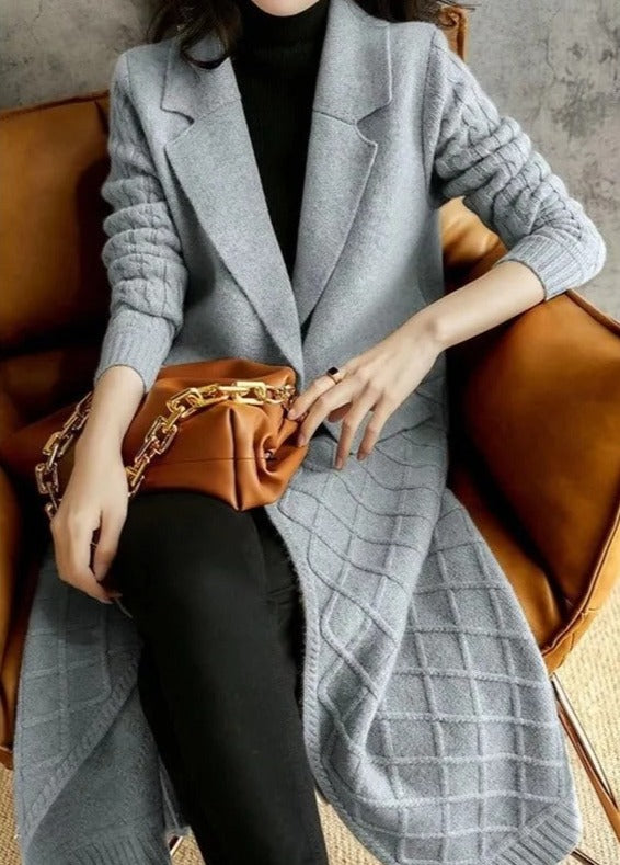 W&W Mode Lange Strickjacke