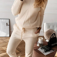 WW | Trainingsanzug Warm und trendy zweiteiliges Set für Damen mit Rollkragenpullover und Hose