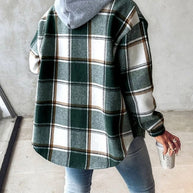 WW | Bequemer Kapuzenpullover Mit Karomuster