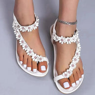 WW | Flache Sommer Blumen Sandalen