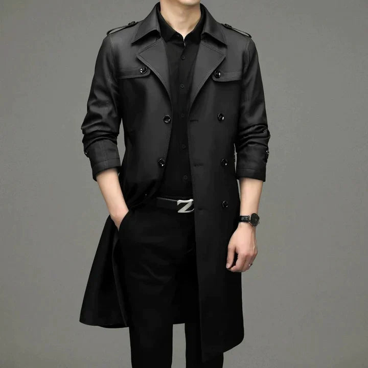 Herren-Trenchcoat mit stilvollem Kragen