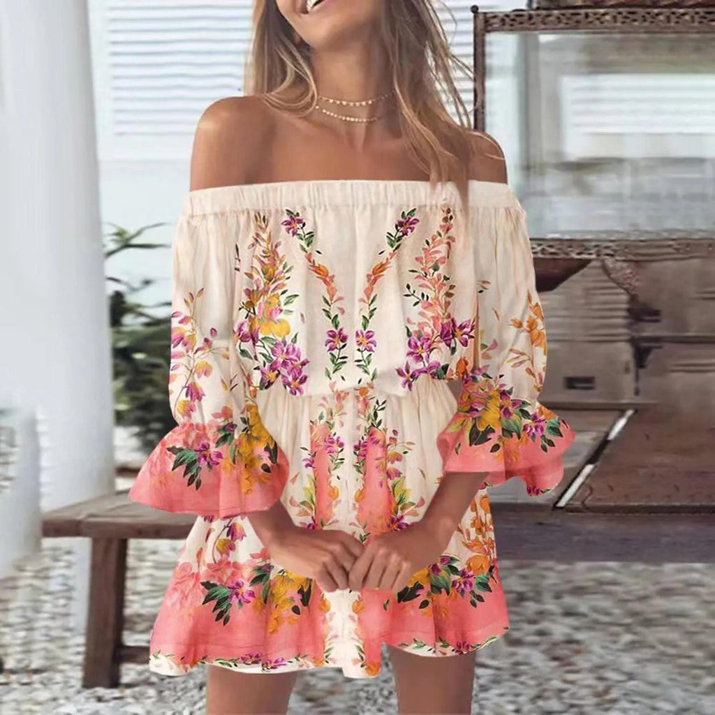 WW | Sommerkleid mit weiten Ärmeln und Blumenmuster