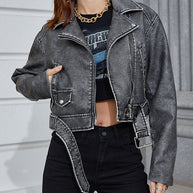 WW | Kurze, verblasste Jeansjacke | Alanaria