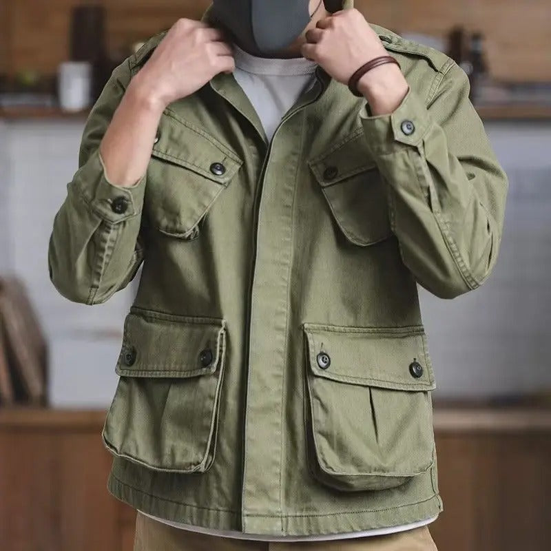 WW | Lässige Multifunktions Grüne Militärjacke Für Männer