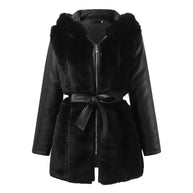 WW | Stilvolle vegane Lederjacke mit Kunstfellkragen für Damen