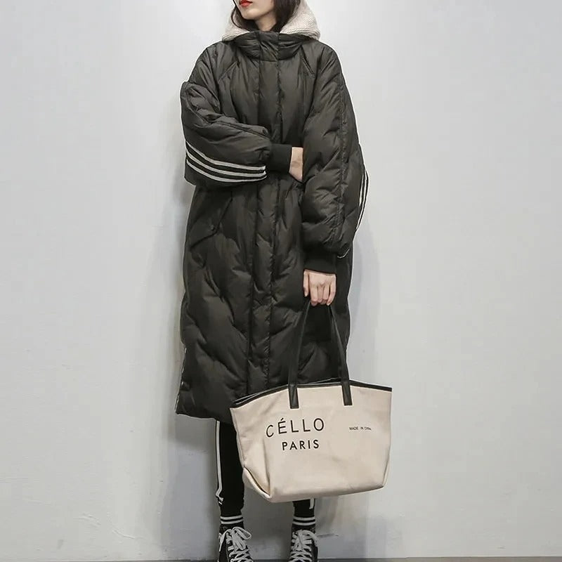 W&W Mode | Langer Mantel für Damen, warm und stilvoll