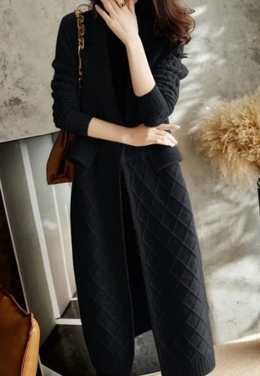 W&W Mode Lange Strickjacke