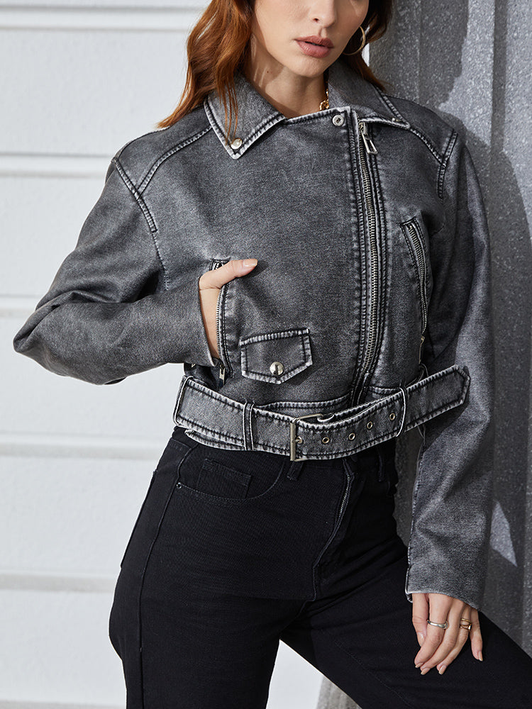 W&W Mode | Kurze, verblasste Jeansjacke | Alanaria