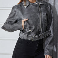 WW | Kurze, verblasste Jeansjacke | Alanaria