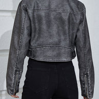 WW | Kurze, verblasste Jeansjacke | Alanaria