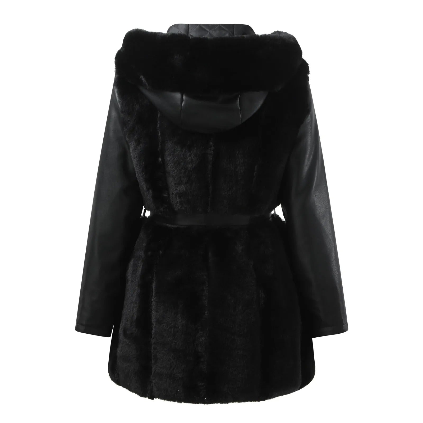 WW | Stilvolle vegane Lederjacke mit Kunstfellkragen für Damen