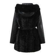 WW | Stilvolle vegane Lederjacke mit Kunstfellkragen für Damen