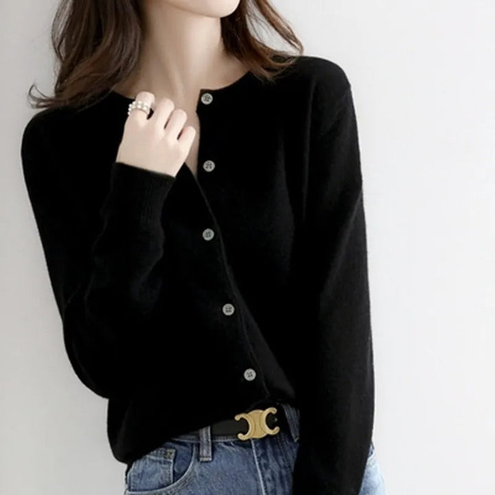 W&W Mode O-Ausschnitt gestrickt Pullover