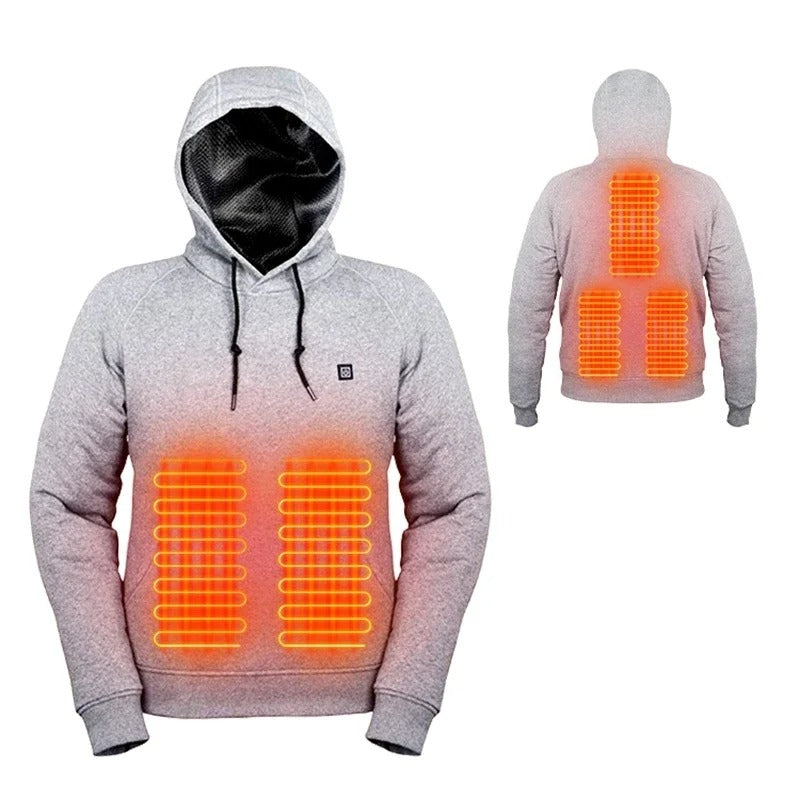 W&W Mode Hoodies, USB elektrische Heizung leichte Kapuzen-Sweatshirts Jacke
