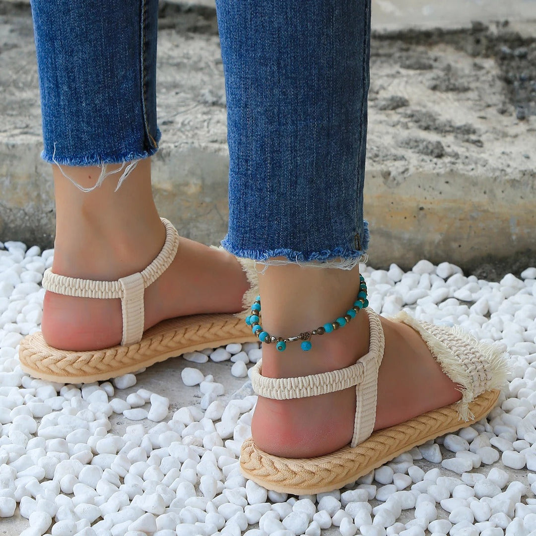 W&W Mode | Sandalen mit Quastenbändern