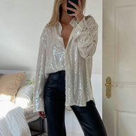 WW - Extragroßes Glitzerhemd für Damen