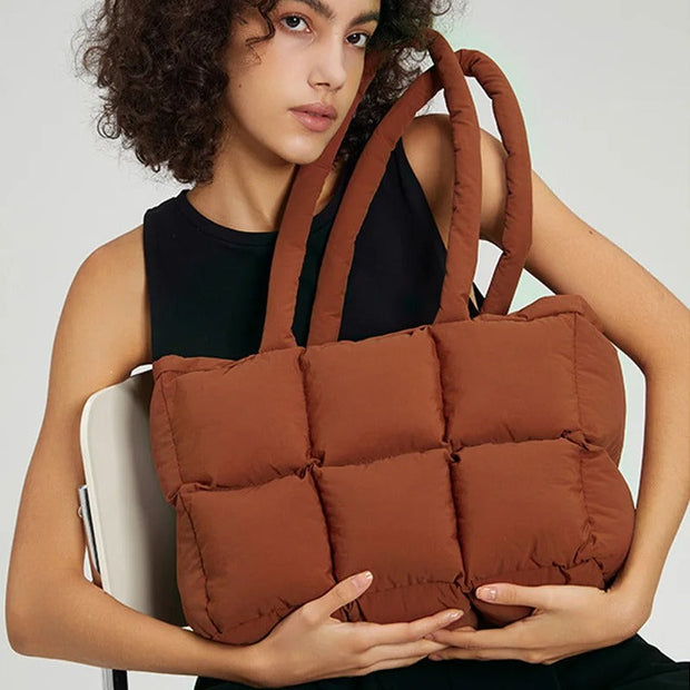 WW | Puffer Schultertasche für Damen - Stilvolle und geräumige Handtasche