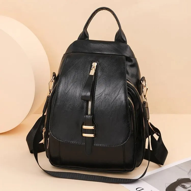 Damen-Retro-Lederrucksack mit vielseitigem Design
