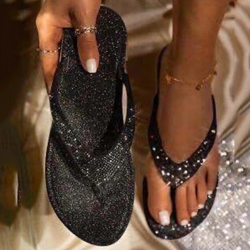 W&W Mode | Luxuriöse Strandflip Flops Mit Strassdetails Für Damen