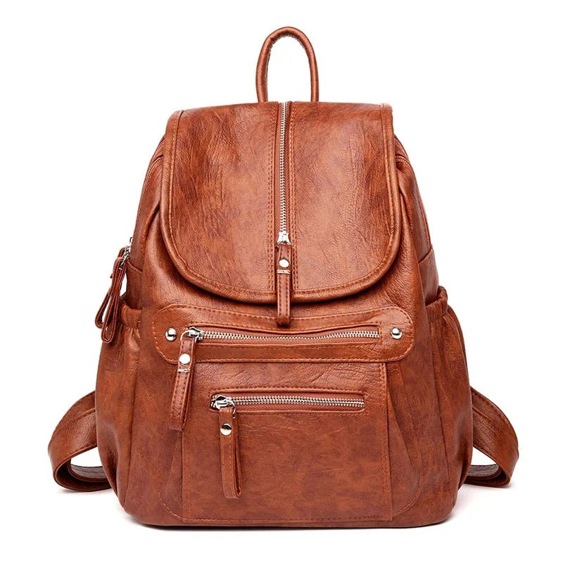 WW | Bequemer Und Leichter Leder Rucksack Für Frauen