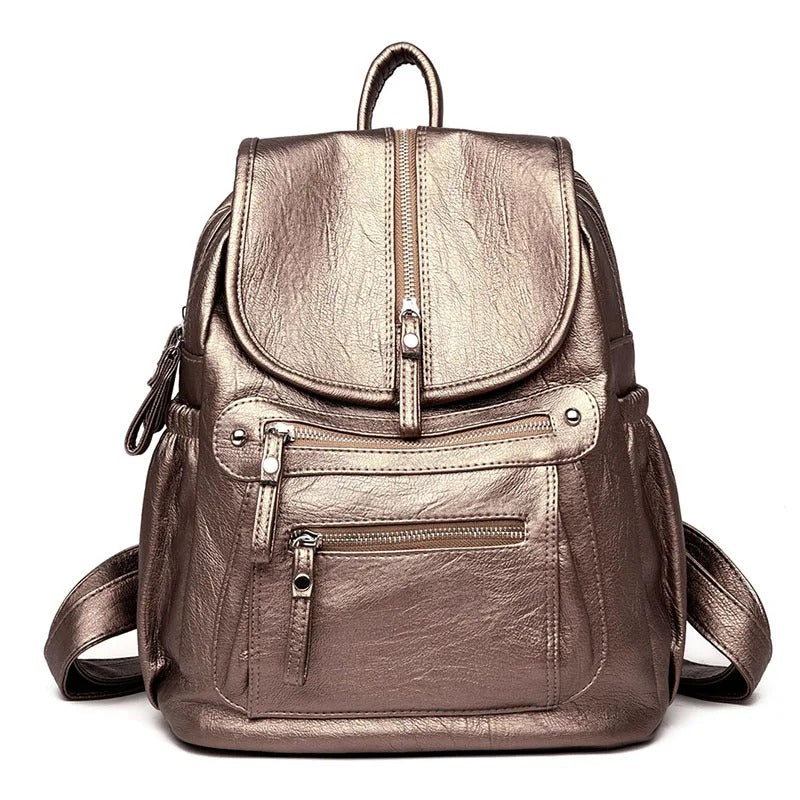 WW | Bequemer Und Leichter Leder Rucksack Für Frauen