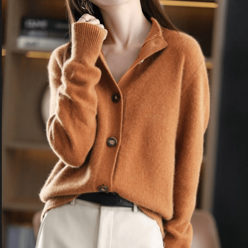 WW | Stylischer Cashmere Strickjacke Für Frauen