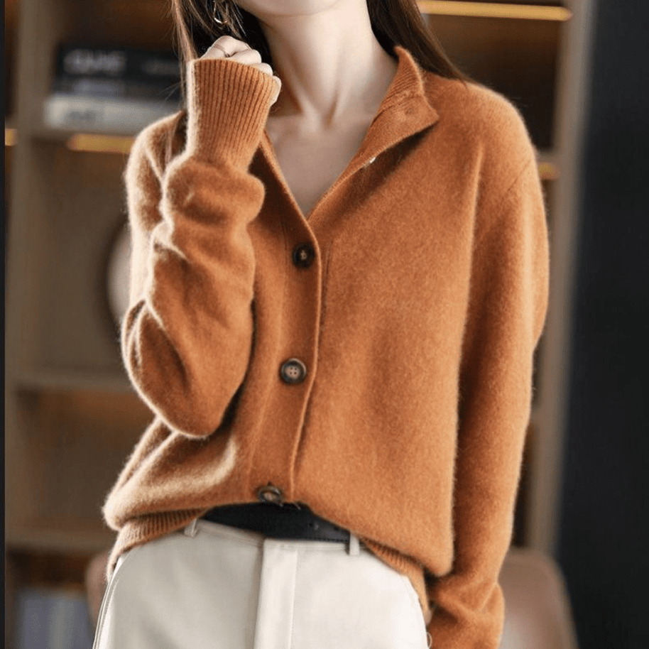 WW | Stylischer Cashmere Strickjacke Für Frauen