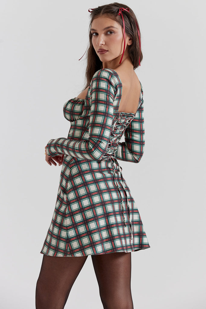 WW | Tartan Korsett Mini Kleid