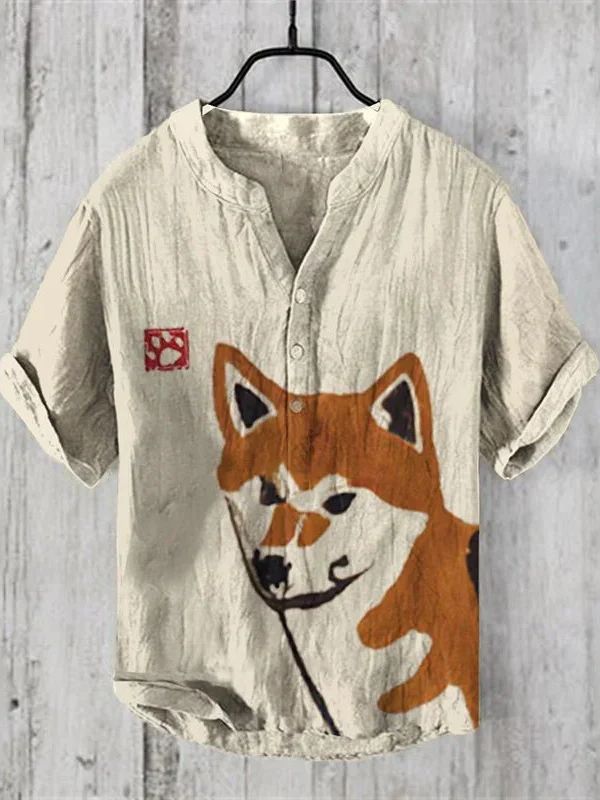 WW | Männer Leichtgewicht Leinen Seiden Sommerhemd