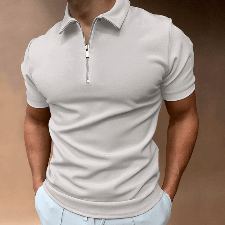 W&W Mode | Herren Polo Shirt Polo Mit Reißverschluss Und Kragen Klassisches Design & Elegant