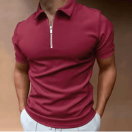 WW | Herren Polo Shirt Polo Mit Reißverschluss Und Kragen Klassisches Design & Elegant