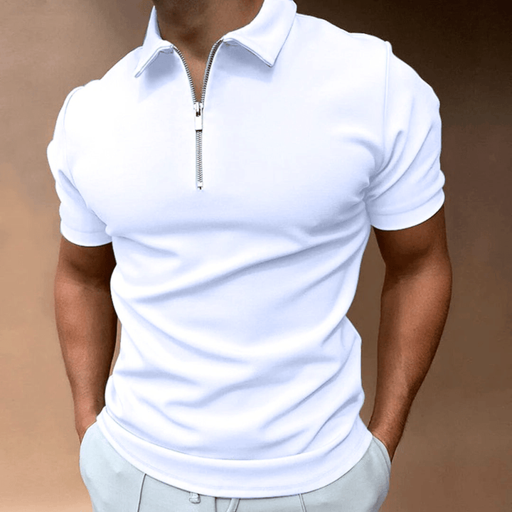 W&W Mode | Herren Polo Shirt Polo Mit Reißverschluss Und Kragen Klassisches Design & Elegant