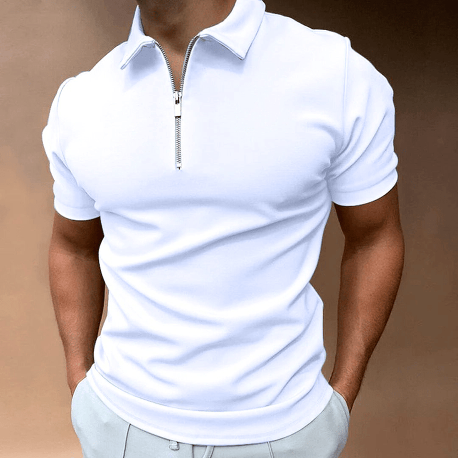 WW | Herren Polo Shirt Polo Mit Reißverschluss Und Kragen Klassisches Design & Elegant