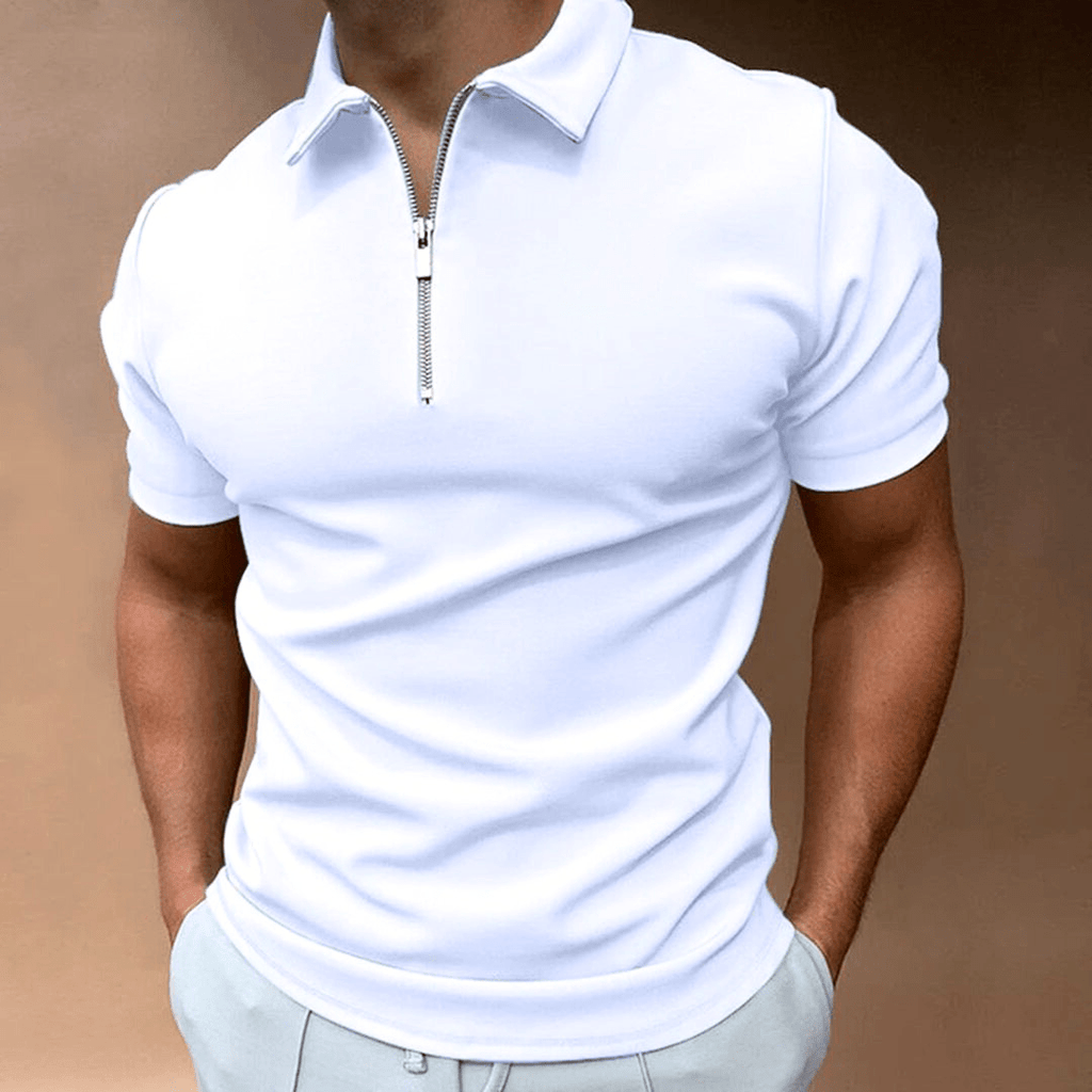 WW | Herren Polo Shirt Polo Mit Reißverschluss Und Kragen Klassisches Design & Elegant