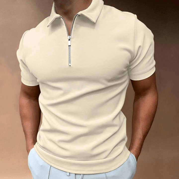 W&W Mode | Herren Polo Shirt Polo Mit Reißverschluss Und Kragen Klassisches Design & Elegant