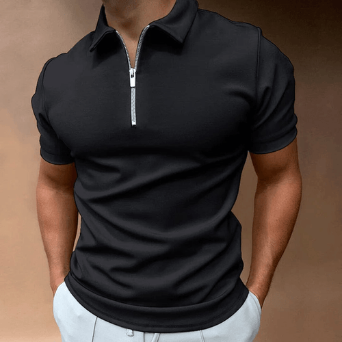 WW | Herren Polo Shirt Polo Mit Reißverschluss Und Kragen Klassisches Design & Elegant