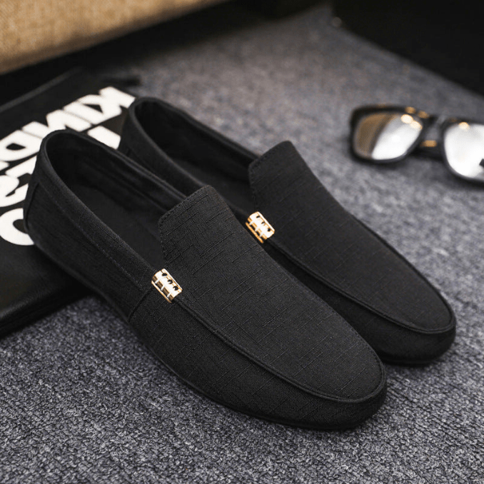 WW | Slipper Herren Klassische Loafers Herren Luxus Verarbeitung Canvas Freizeit