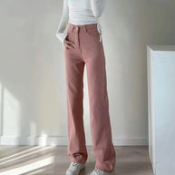 WW | Waist-Pinke Gerade Jeans für Frauen