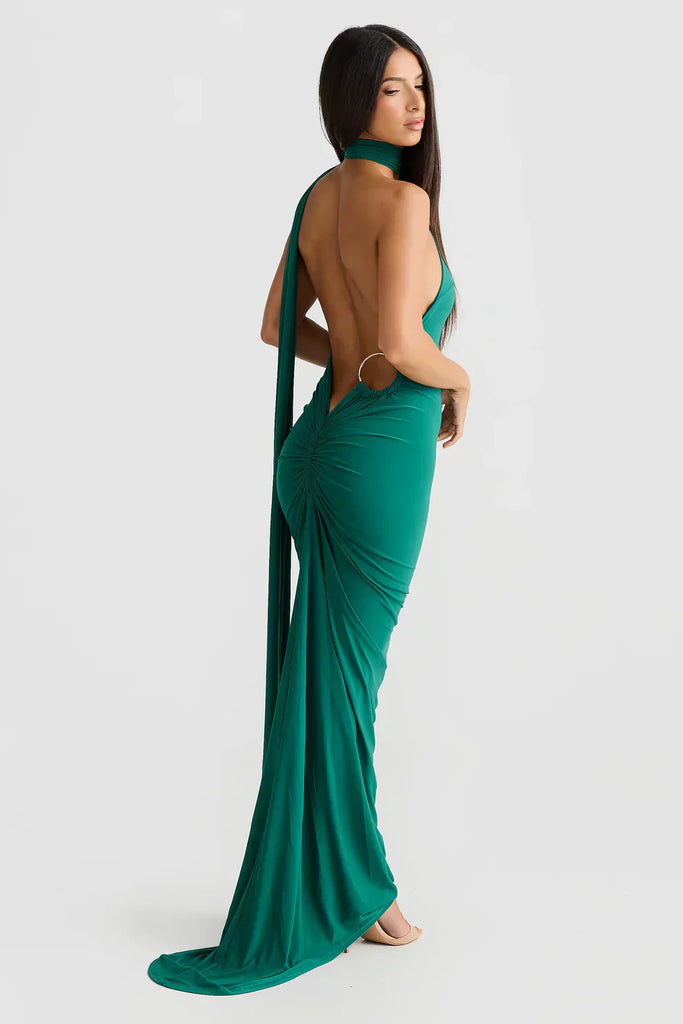 WW | Offene Rück Maxi Kleid