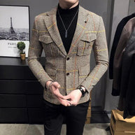 WW | Herren Blazer - Karierter Houndstooth Blazer