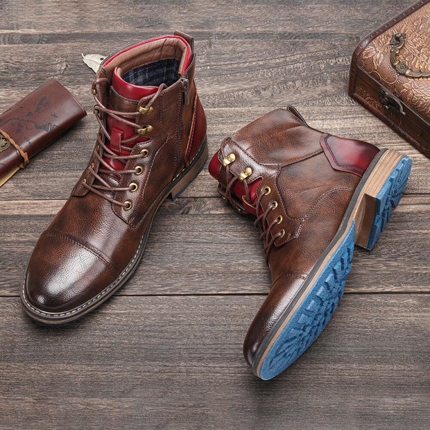 WW | Klassische Oxford Lederstiefel Für Herren
