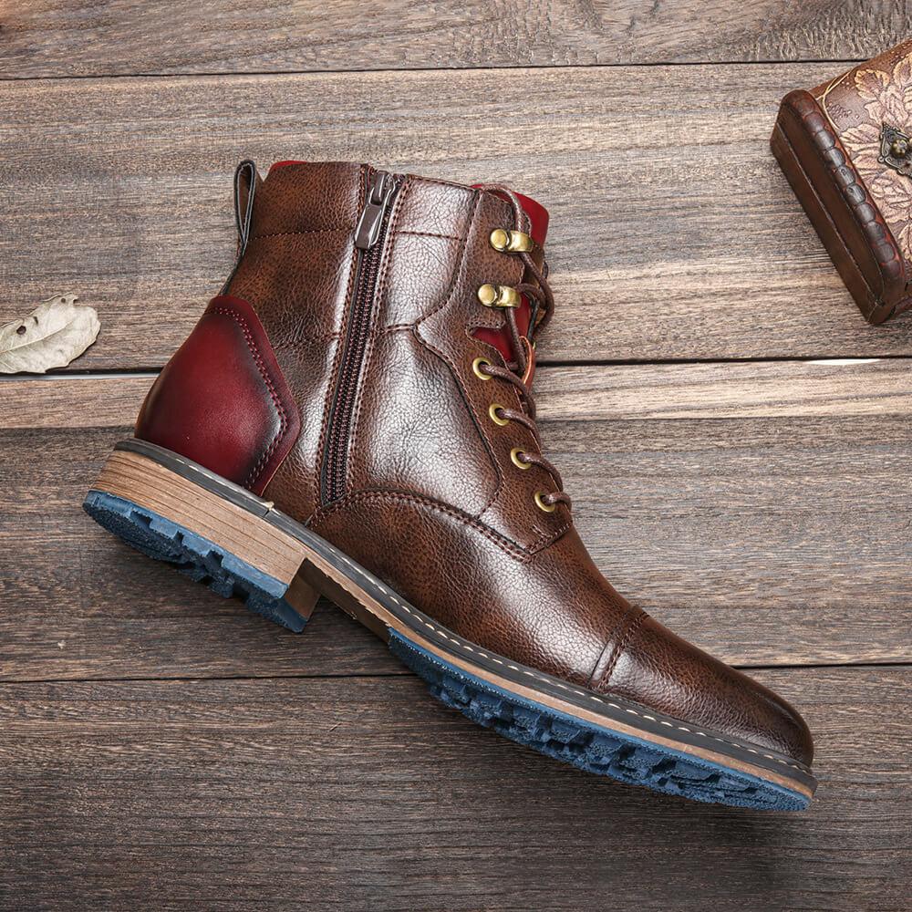 WW | Premium Leder Oxford Stiefel Für Herren