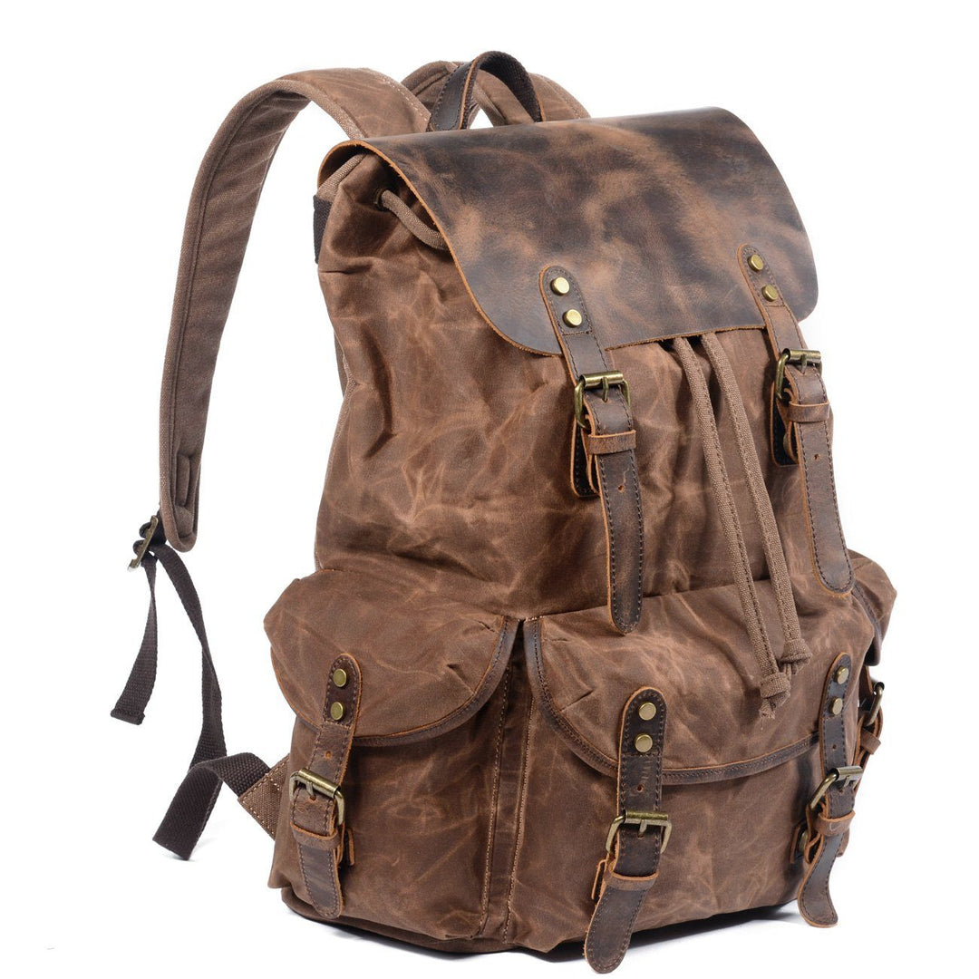 W&W Mode | Canvas Leder Rucksack - Nachhaltig und stilvoll für den täglichen Gebrauch