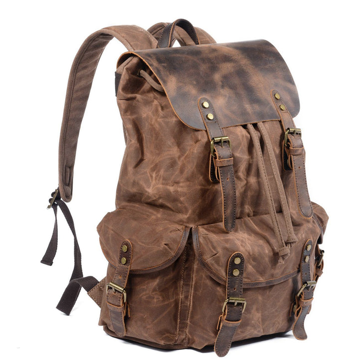 W&W Mode | Canvas Leder Rucksack - Nachhaltig und stilvoll für den täglichen Gebrauch