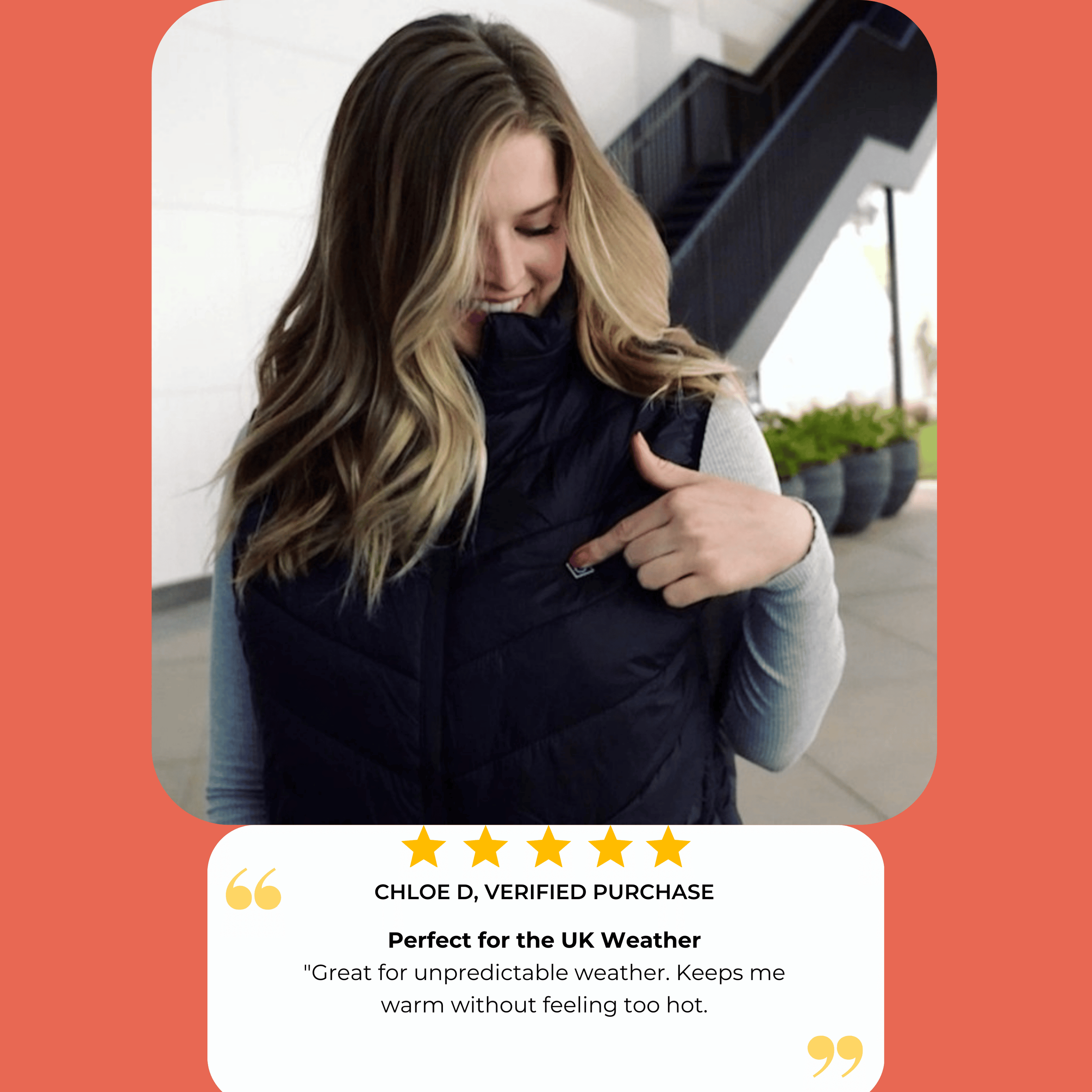 WW | Herren Heizweste - Leichte beheizte Körperwärmerjacke