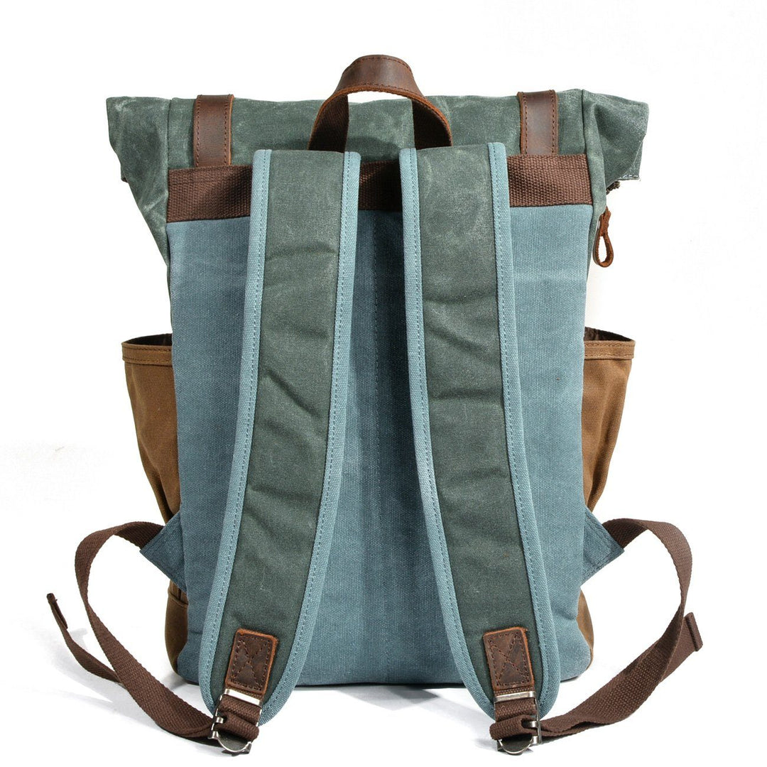Canvas-Rolltop-Rucksack für Alltag und Outdoor-Aktivitäten