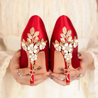 WW | Metallisch verstellte High Heels für Frauen Stiletto
